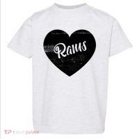 Rams School Sports Fan Team Spirit Cute Heart Toddler T-Shirt thumb 0