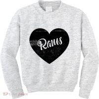 Rams School Sports Fan Team Spirit Cute Heart Kids Sweatshirt thumb 0