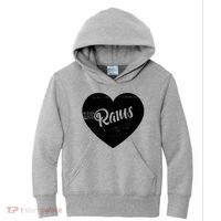 Rams School Sports Fan Team Spirit Cute Heart Kids Hoodie thumb 0