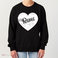 Rams School Sports Fan Team Spirit Cute Heart Women's Sweatshirt thumb 0
