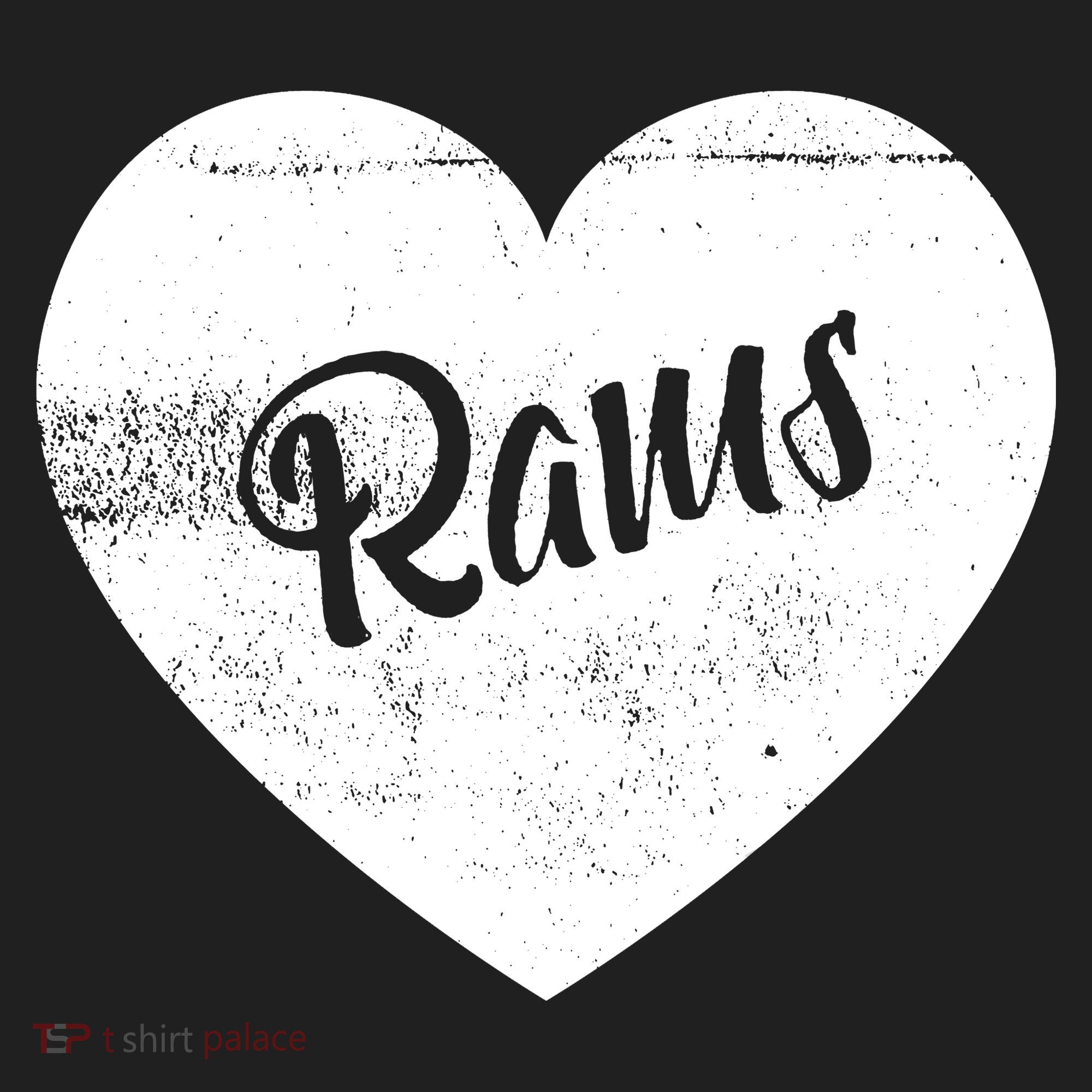 Rams School Sports Fan Team Spirit Cute Heart Women's Sweatshirt