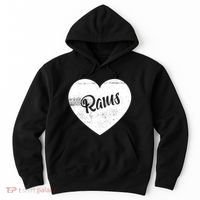 Rams School Sports Fan Team Spirit Cute Heart Hoodie thumb 0