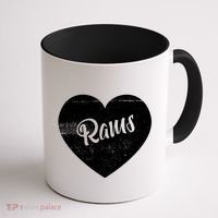Rams School Sports Fan Team Spirit Cute Heart Coffee Mug thumb 1