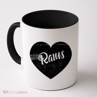 Rams School Sports Fan Team Spirit Cute Heart Coffee Mug thumb 0