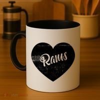 Rams School Sports Fan Team Spirit Cute Heart Coffee Mug thumb 4