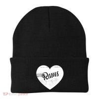 Rams School Sports Fan Team Spirit Cute Heart Beanie thumb 0