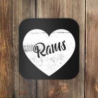 Rams School Sports Fan Team Spirit Cute Heart Coaster thumb 0