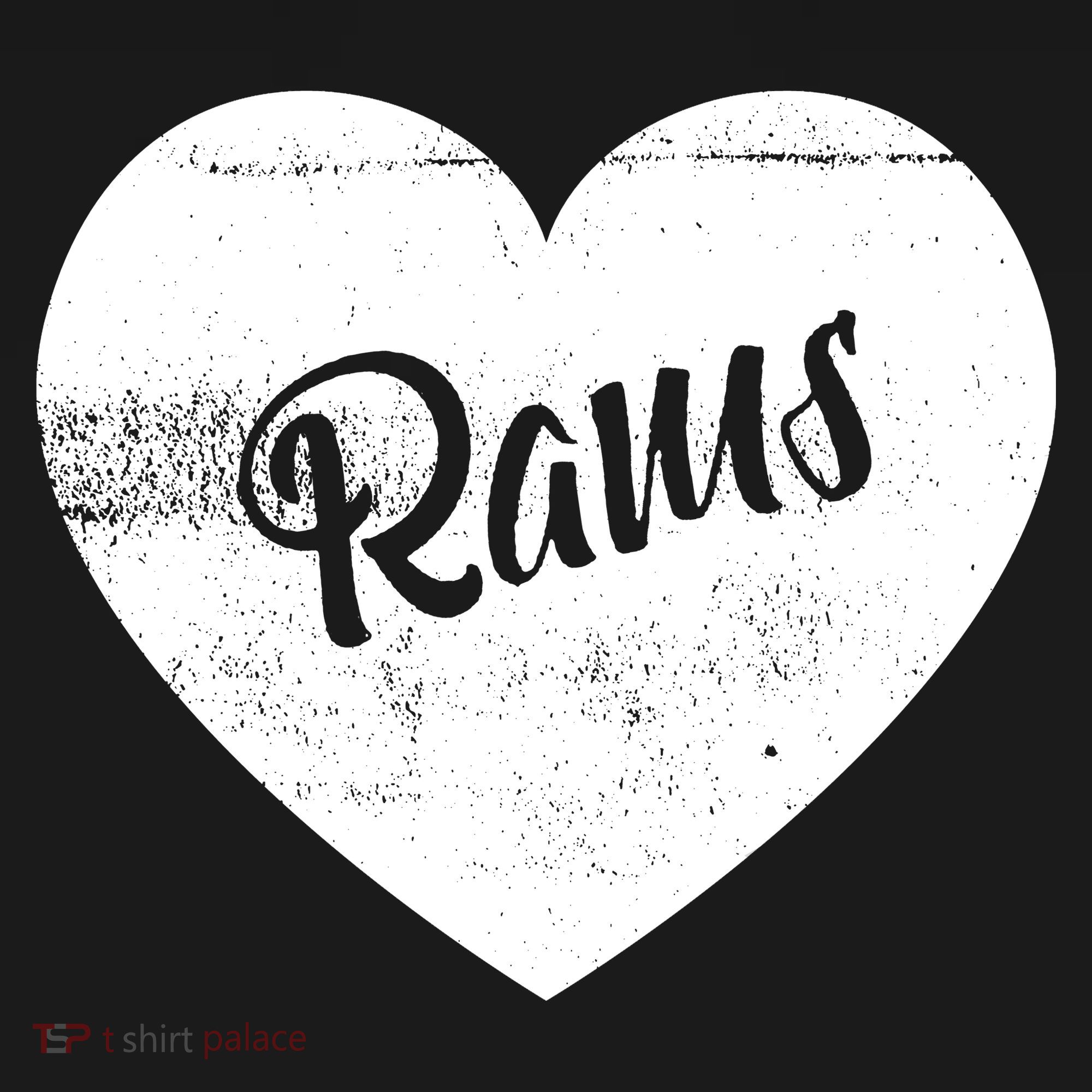 Rams School Sports Fan Team Spirit Cute Heart Women's Hoodie