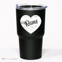 Rams School Sports Fan Team Spirit Cute Heart Tumbler thumb 0