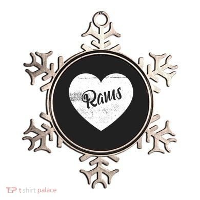 Rams School Sports Fan Team Spirit Cute Heart Ornament