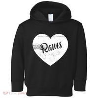Rams School Sports Fan Team Spirit Cute Heart Toddler Hoodie thumb 0