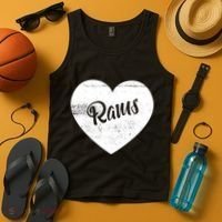 Rams School Sports Fan Team Spirit Cute Heart Tank Top thumb 4