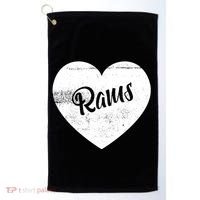 Rams School Sports Fan Team Spirit Cute Heart Golf Towel thumb 0