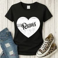 Rams School Sports Fan Team Spirit Cute Heart Women's T-Shirt thumb 3