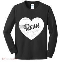 Rams School Sports Fan Team Spirit Cute Heart Kids Long Sleeve Shirt thumb 0
