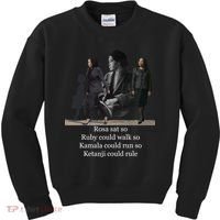 Rosa Sat So Ruby Could Walk So Kamala Could Run So Ketanji Could Rule Kids Sweatshirt thumb 0
