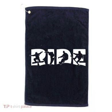 RIDE Snowboard, Silhouette Snowboarding Golf Towel