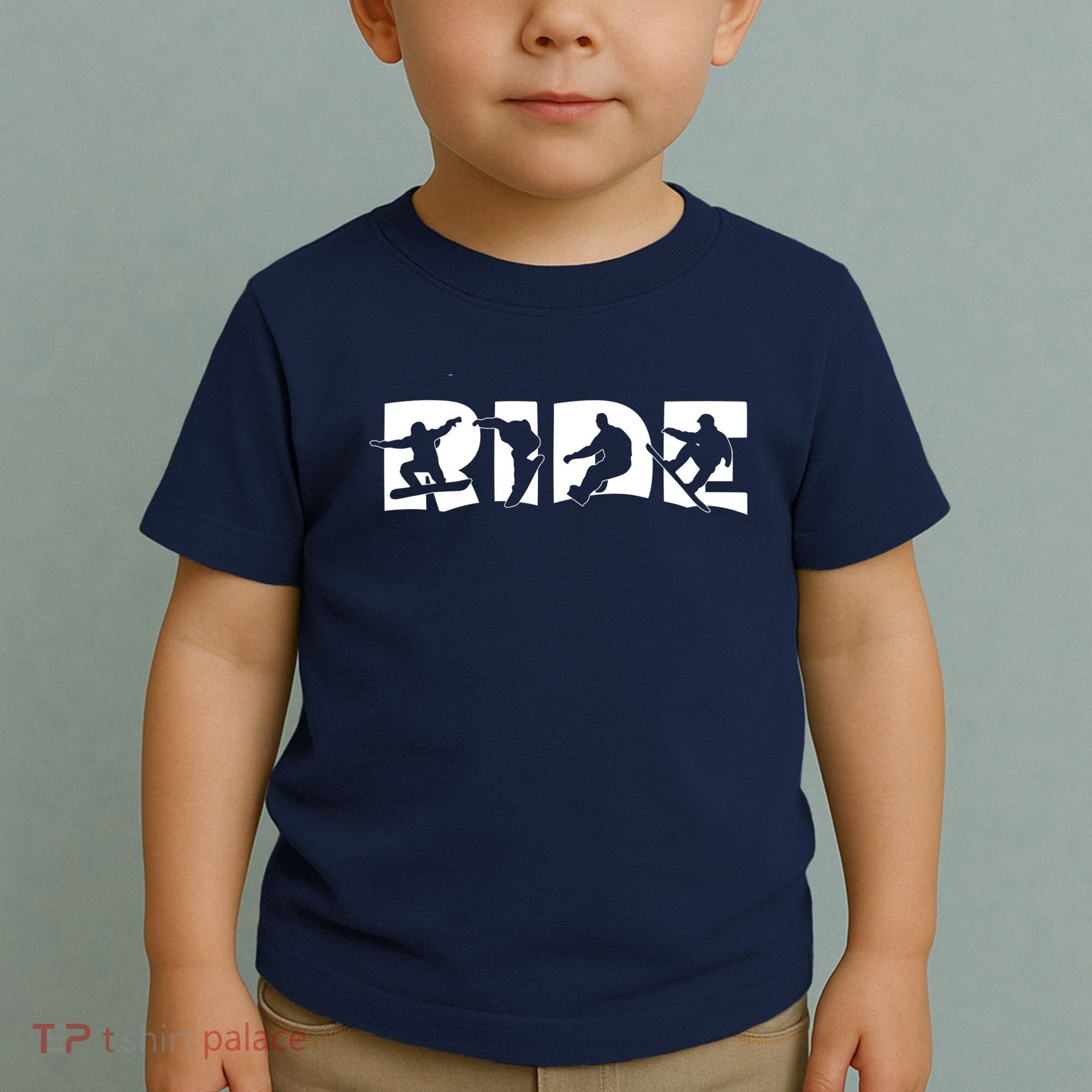 RIDE Snowboard, Silhouette Snowboarding Toddler T-Shirt