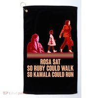 Rosa Sat So Ruby Could Walk So Kamala Could Run Kamala Harris 2024 Golf Towel thumb 0