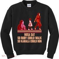 Rosa Sat So Ruby Could Walk So Kamala Could Run Kamala Harris 2024 Kids Sweatshirt thumb 0