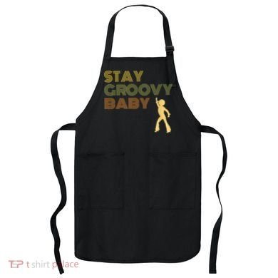 Retro Seventies Stay Groovy Baby Disco Dancing Apron