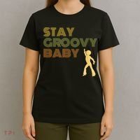 Retro Seventies Stay Groovy Baby Disco Dancing T-Shirt thumb 4