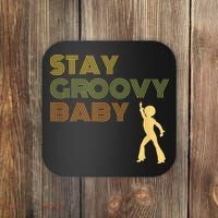 Retro Seventies Stay Groovy Baby Disco Dancing Coaster thumb 0