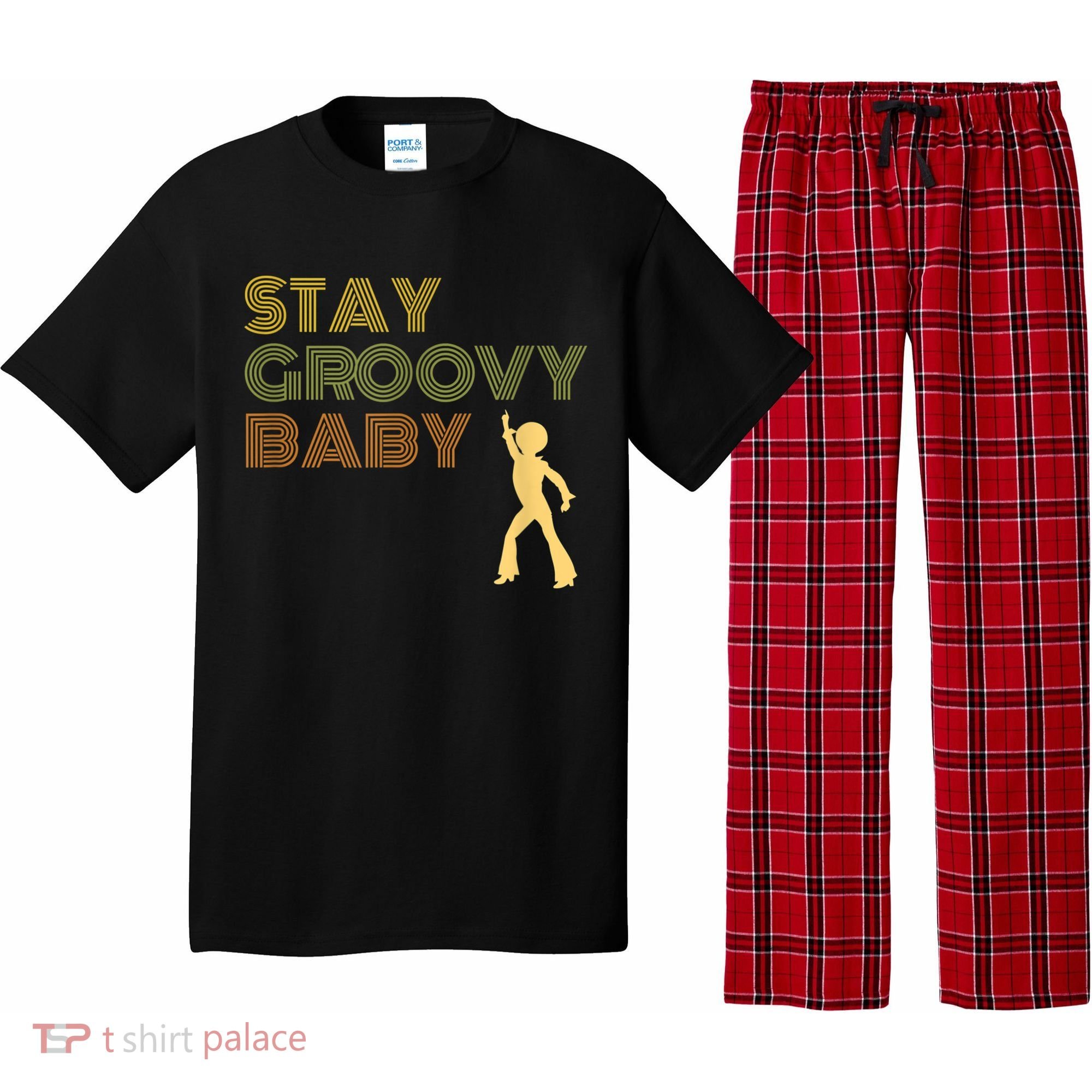 Retro Seventies Stay Groovy Baby Disco Dancing Pajama Set