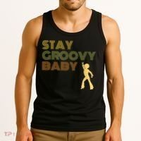 Retro Seventies Stay Groovy Baby Disco Dancing Tank Top thumb 3
