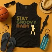Retro Seventies Stay Groovy Baby Disco Dancing Tank Top thumb 4