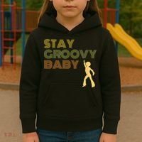Retro Seventies Stay Groovy Baby Disco Dancing Kids Hoodie thumb 3
