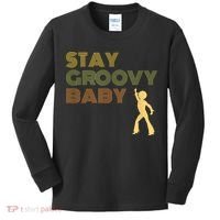 Retro Seventies Stay Groovy Baby Disco Dancing Kids Long Sleeve Shirt thumb 0