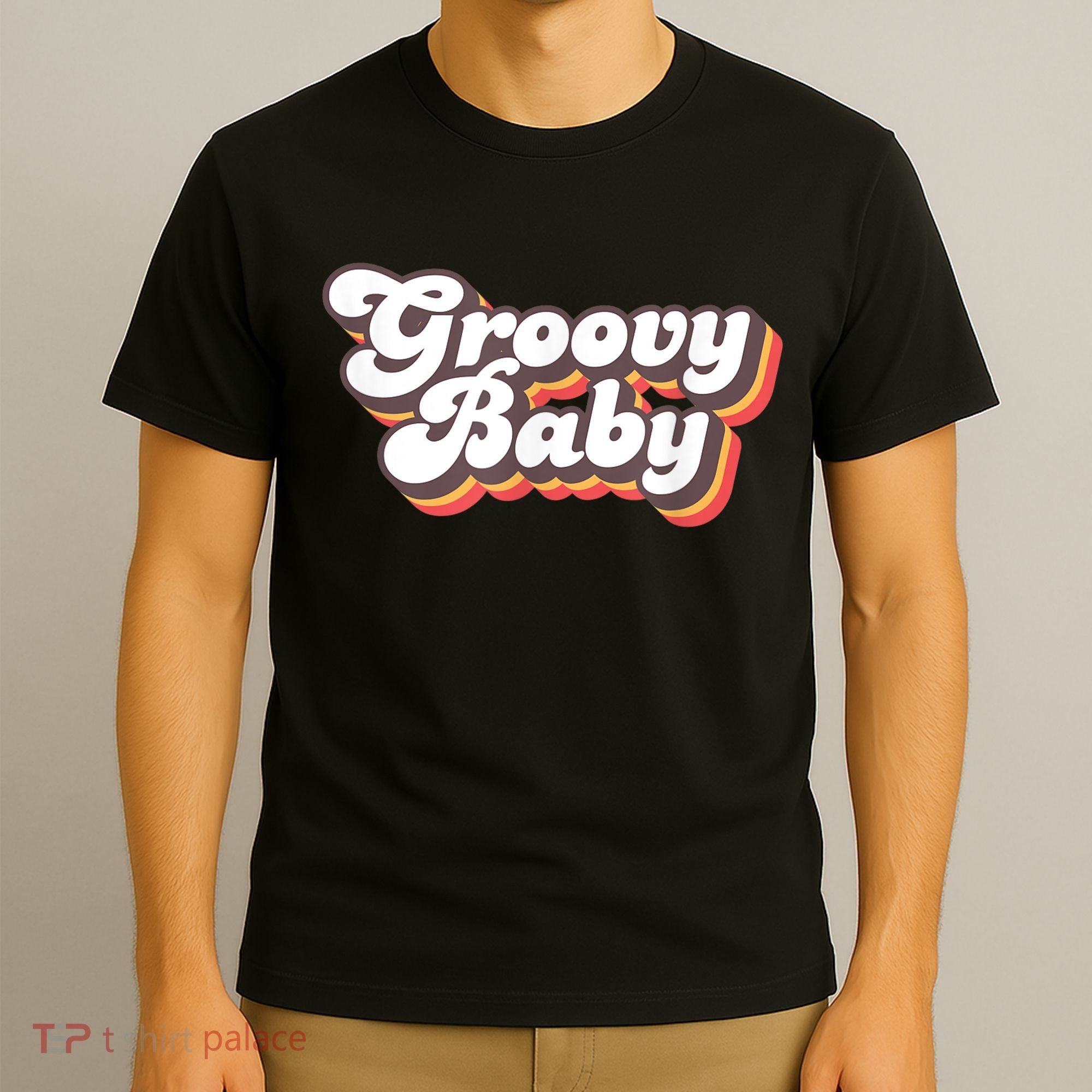 Retro Seventies Style Groovy Baby 70s Fancy Dress T-Shirt