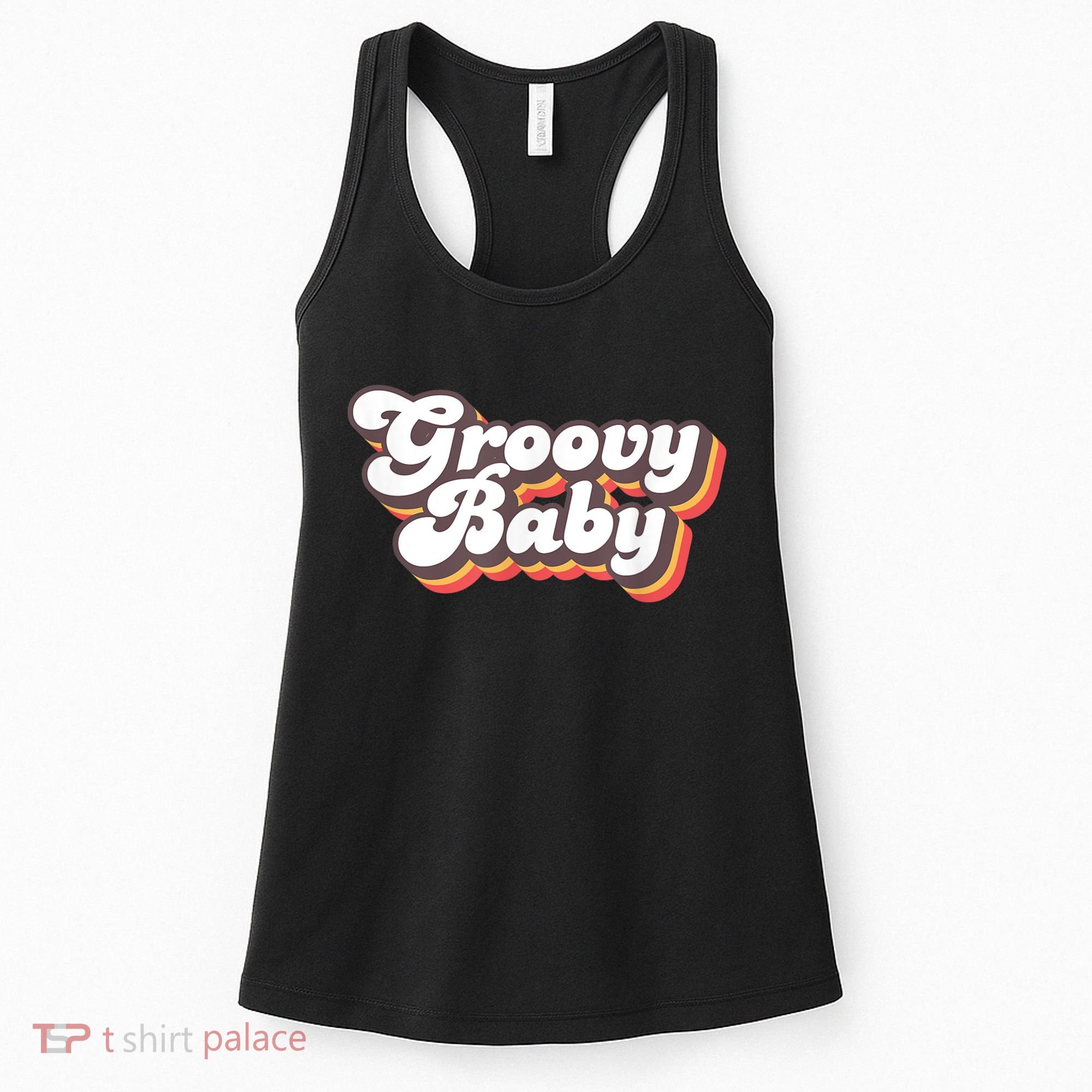 Retro Seventies Style Groovy Baby 70s Fancy Dress Women's Tank Top