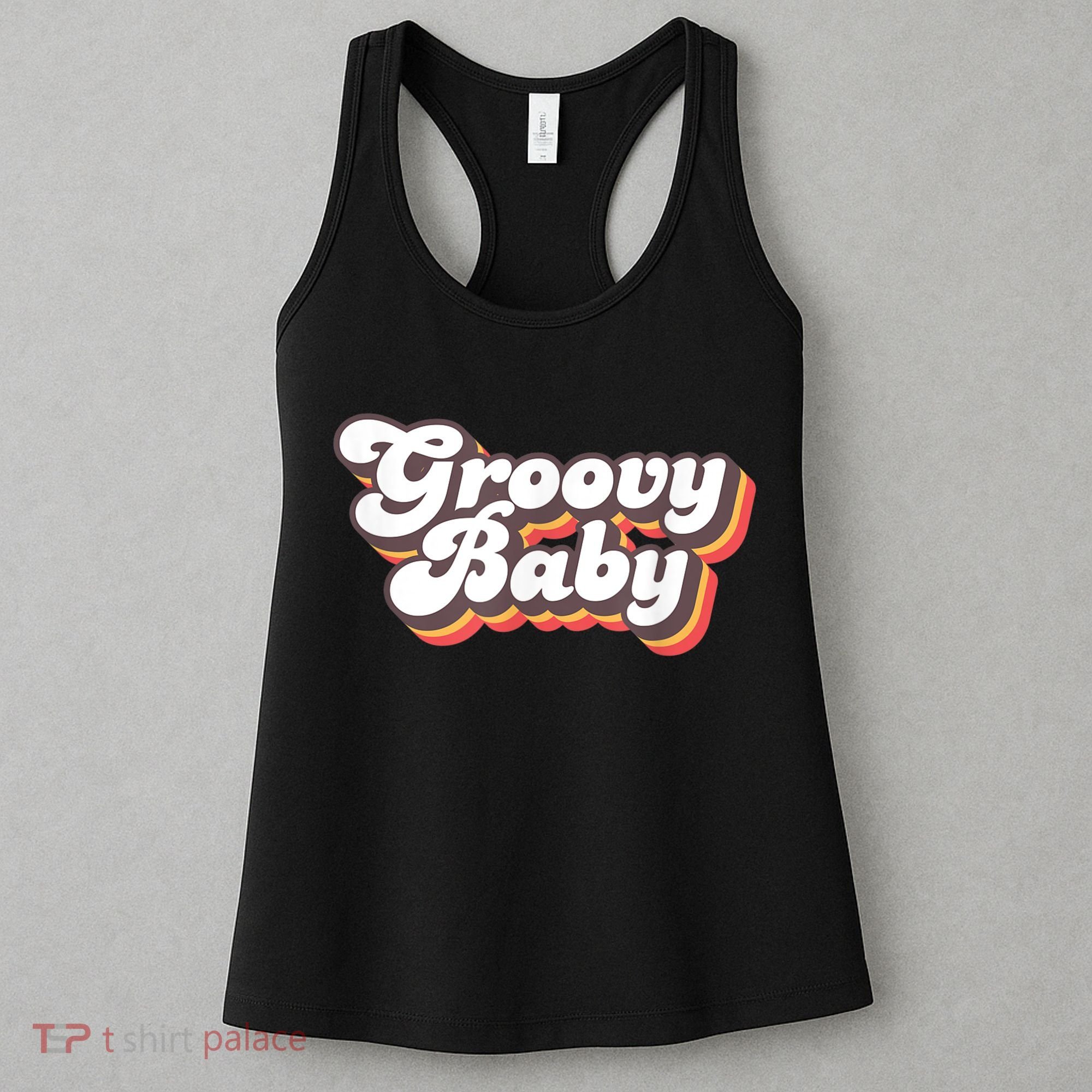 Retro Seventies Style Groovy Baby 70s Fancy Dress Women's Tank Top