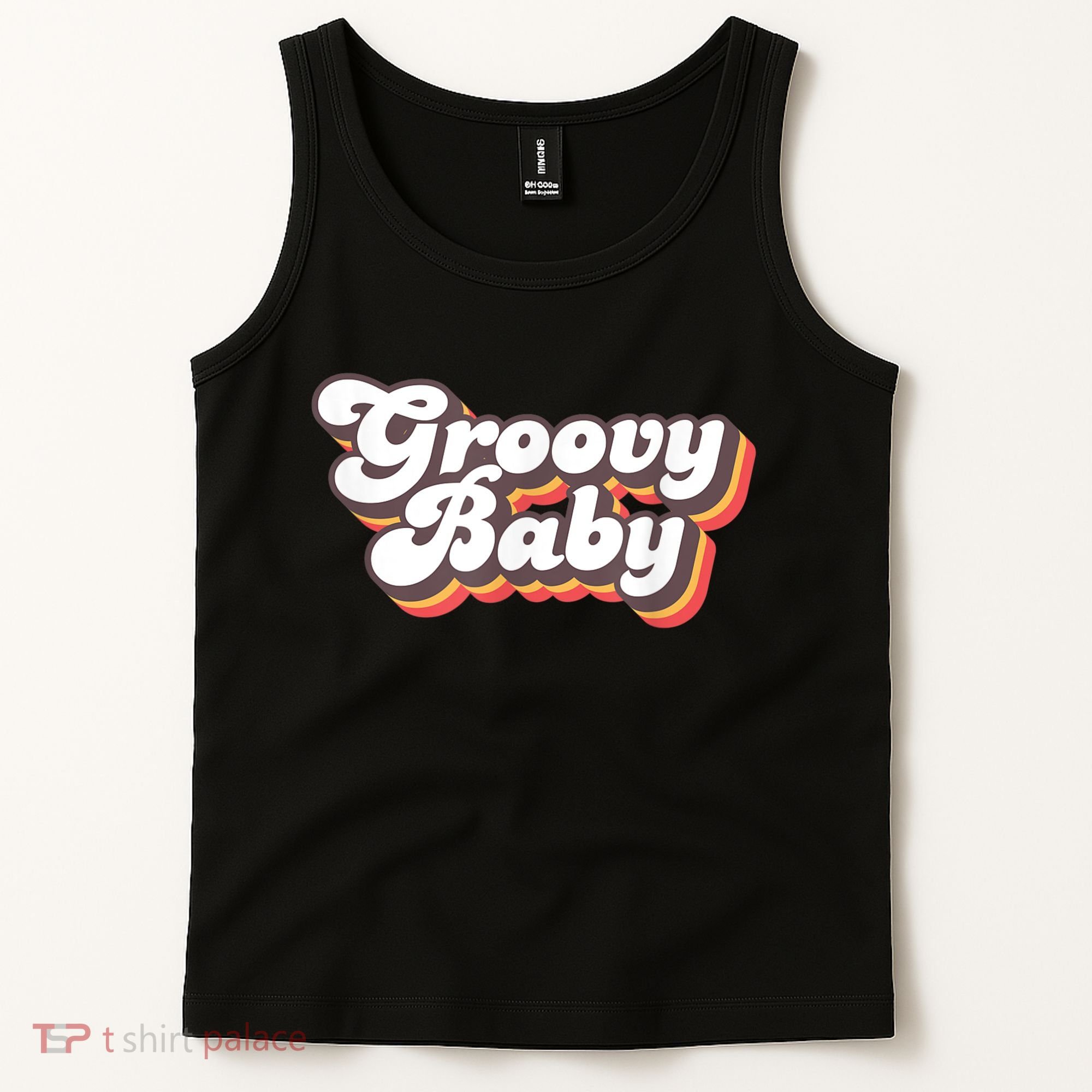 Retro Seventies Style Groovy Baby 70s Fancy Dress Tank Top