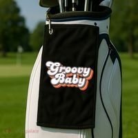 Retro Seventies Style Groovy Baby 70s Fancy Dress Golf Towel thumb 2