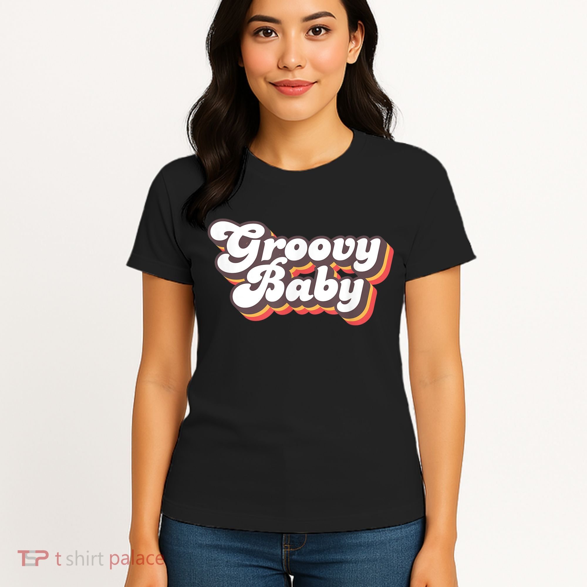 Retro Seventies Style Groovy Baby 70s Fancy Dress Women's T-Shirt