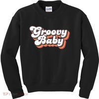 Retro Seventies Style Groovy Baby 70s Fancy Dress Kids Sweatshirt thumb 0