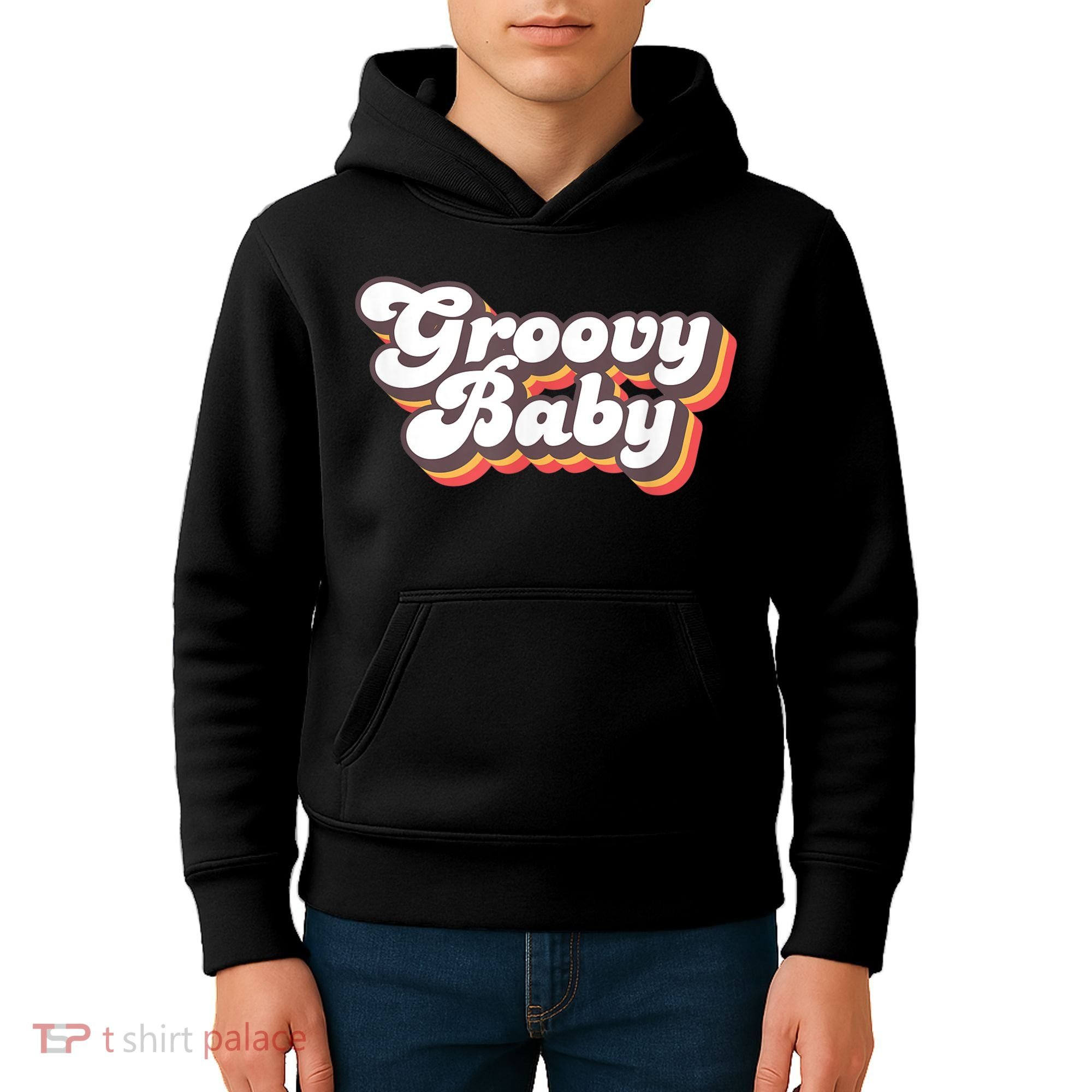 Retro Seventies Style Groovy Baby 70s Fancy Dress Kids Hoodie