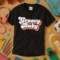 Retro Seventies Style Groovy Baby 70s Fancy Dress Kids T-Shirt thumb 3