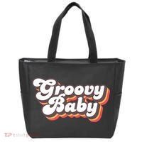 Retro Seventies Style Groovy Baby 70s Fancy Dress Tote Bag thumb 0