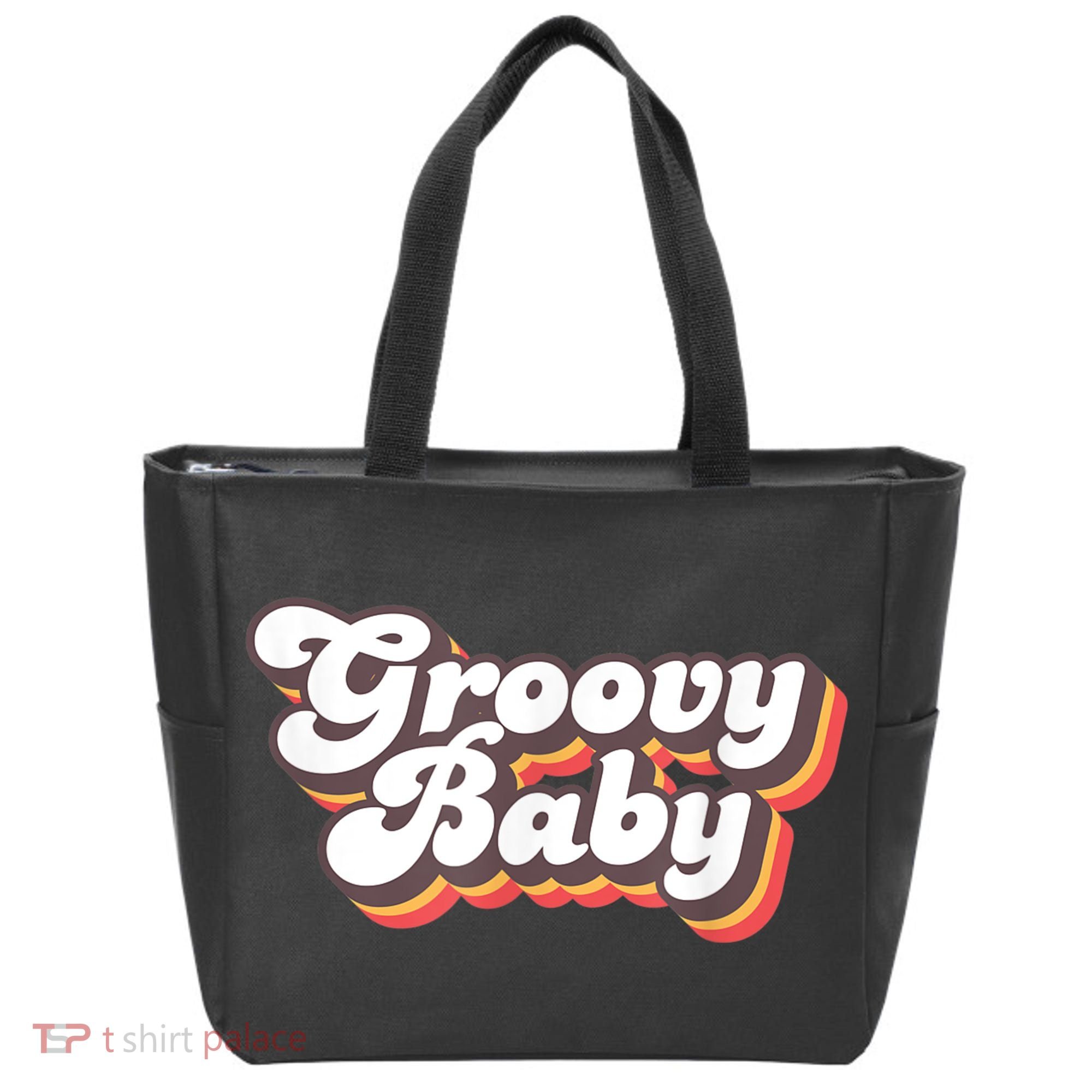 Retro Seventies Style Groovy Baby 70s Fancy Dress Tote Bag