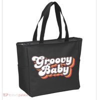 Retro Seventies Style Groovy Baby 70s Fancy Dress Tote Bag thumb 2