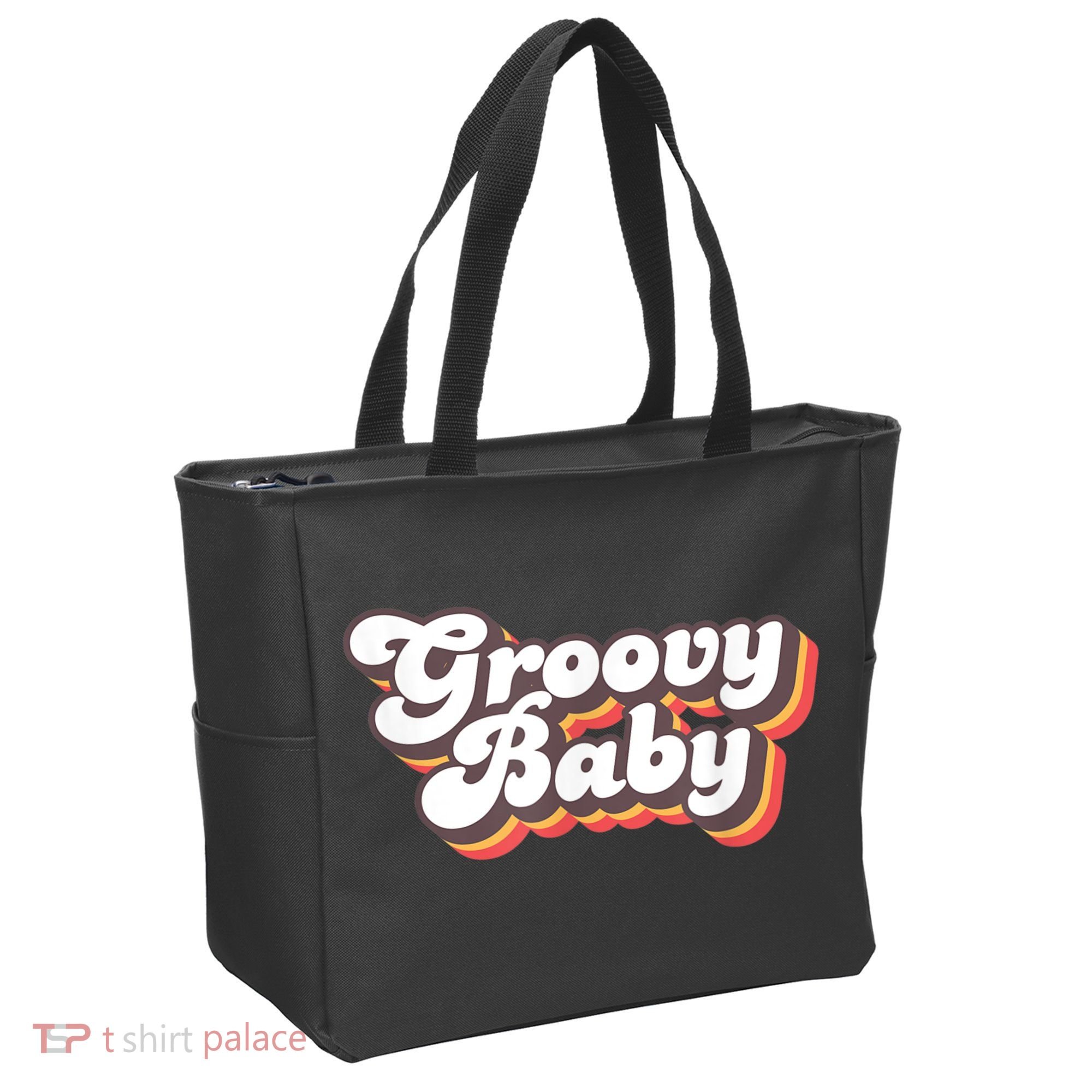 Retro Seventies Style Groovy Baby 70s Fancy Dress Tote Bag