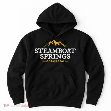 Retro Steamboat Springs Souvenir Mountain Colorado Hoodie