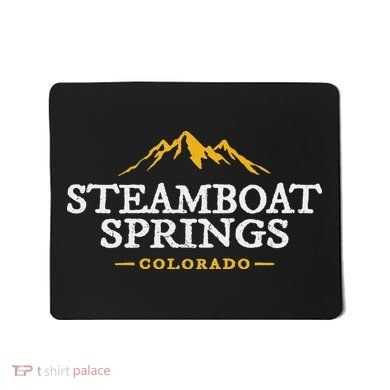 Retro Steamboat Springs Souvenir Mountain Colorado Mousepad