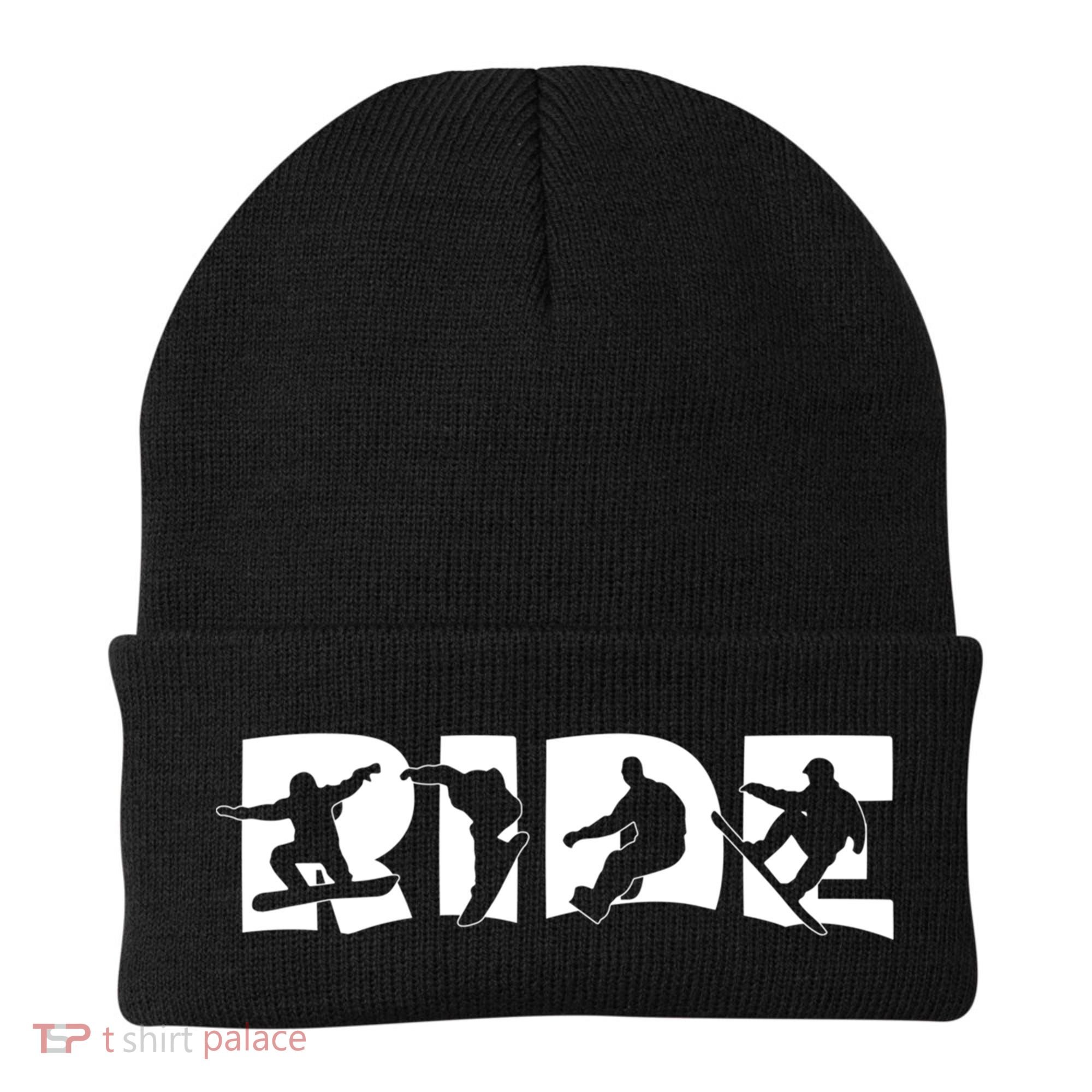 Ride Snowboard Snowboarder Gift Christmas Snowboarding Gift Beanie