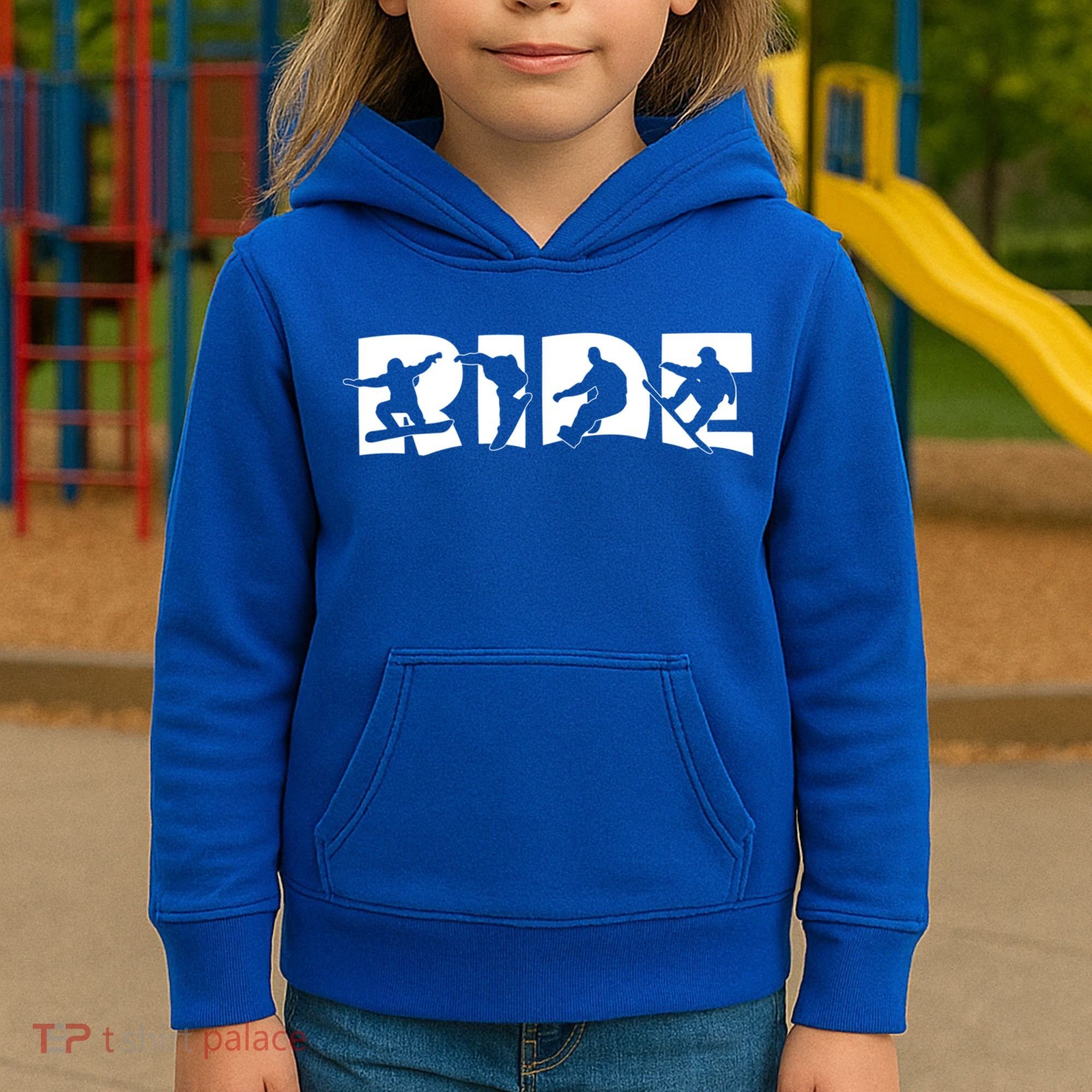 Ride Snowboard Snowboarder Gift Christmas Snowboarding Gift Kids Hoodie