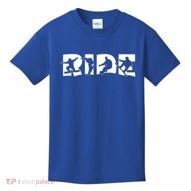Ride Snowboard Snowboarder Gift Christmas Snowboarding Gift Kids T-Shirt